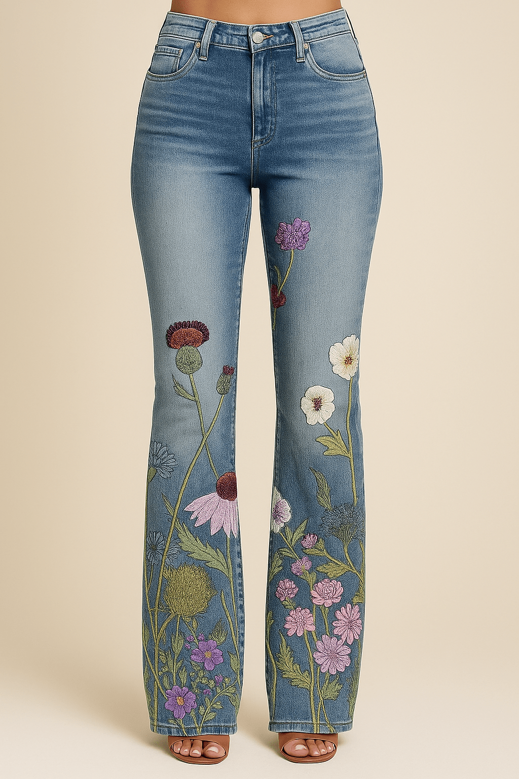 Alice Womens Floral Jeans