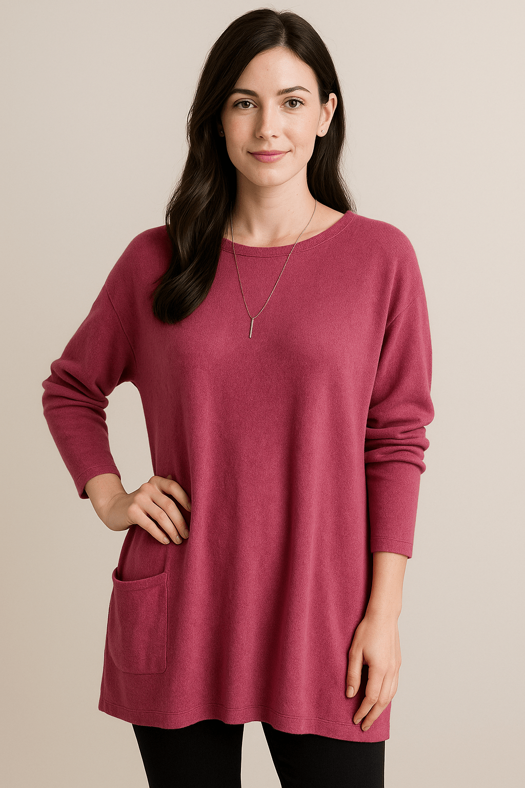 Harper – Women’s Oversized Cotton Tunic Sweater