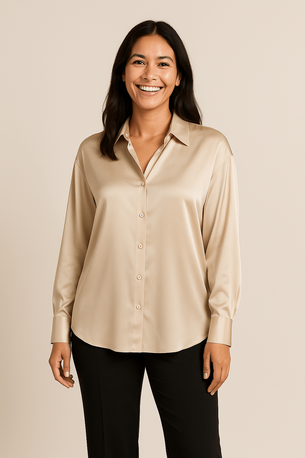 Luisa Silk Blouse – Elegant & Sleek