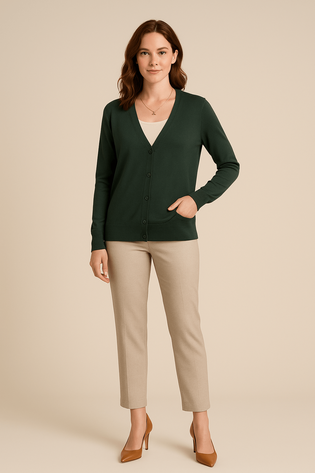 Luna – Women’s Lightweight Cotton V-Neck Cardigan