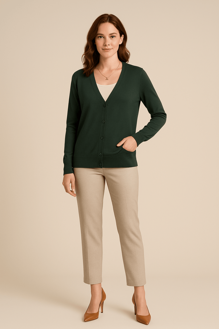 Luna – Women’s Lightweight Cotton V-Neck Cardigan
