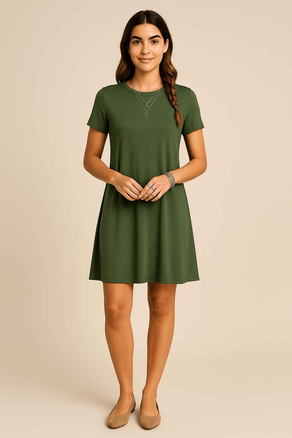 Teresa – Women’s Casual Mini T-Shirt Dress