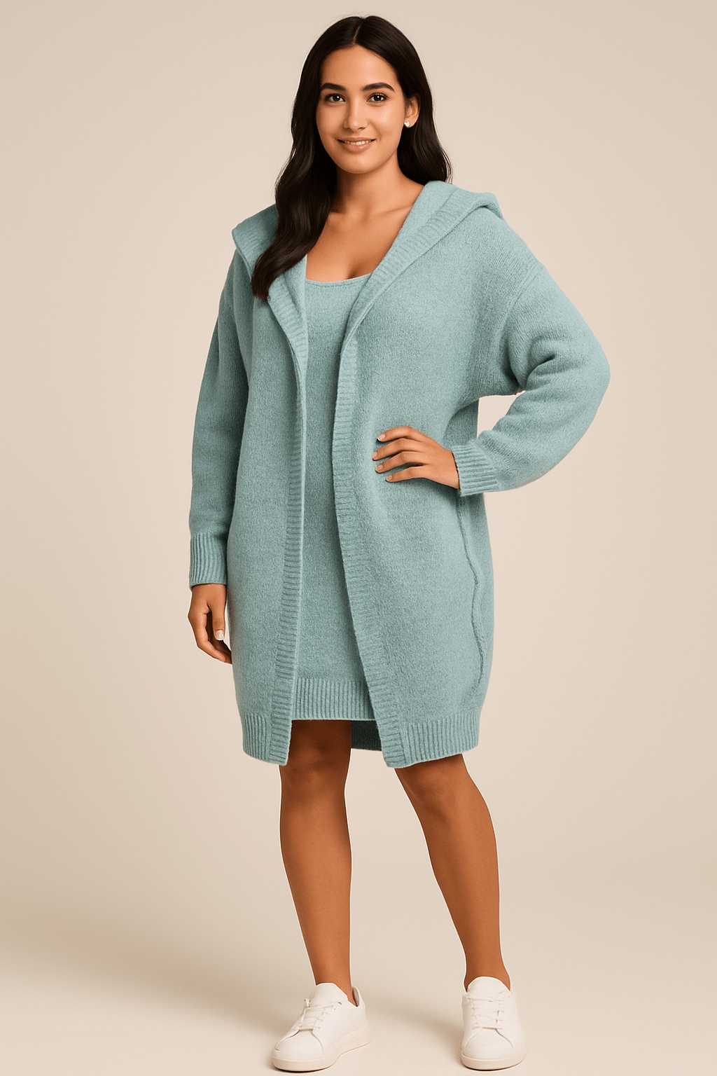 Miriam Oversized Hooded Cardigan – Soft Knit, Cosy Fit, Casual Style